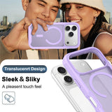 iPhone 18 Pro / 17 Pro EIDERWOOD 2-in-1 Matte Hybrid Plastic Case w. Screen Protector Film - MagSafe Compatible - Purple