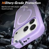 iPhone 18 Pro Max / 17 Pro Max EIDERWOOD 2-in-1 Matte Hybrid Plastic Case w. Screen Protector Film - MagSafe Compatible - Purple