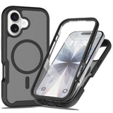 iPhone 17 EIDERWOOD Matte Hybrid Case with Screen Protector Frame - Black