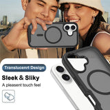 iPhone 17 EIDERWOOD Matte Hybrid Case with Screen Protector Frame - Black