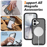 iPhone 17 EIDERWOOD Matte Hybrid Case with Screen Protector Frame - Black