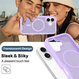 iPhone 17 EIDERWOOD Matte Hybrid Case with Screen Protector Frame - Purple
