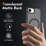 iPhone 17e / 16e EIDERWOOD Matte Hybrid Case with Screen Protector Frame - Black