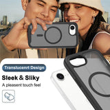 iPhone 17e / 16e EIDERWOOD Matte Hybrid Case with Screen Protector Frame - Black