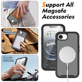 iPhone 17e / 16e EIDERWOOD Matte Hybrid Case with Screen Protector Frame - Black