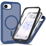 iPhone 17e / 16e EIDERWOOD Matte Hybrid Case with Screen Protector Frame - Blue