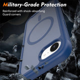 iPhone 17e / 16e EIDERWOOD Matte Hybrid Case with Screen Protector Frame - Blue