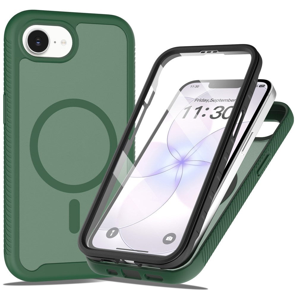 iPhone 17e / 16e EIDERWOOD Matte Hybrid Case with Screen Protector Frame - Green