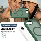 iPhone 17e / 16e EIDERWOOD Matte Hybrid Case with Screen Protector Frame - Green