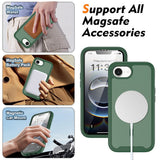 iPhone 17e / 16e EIDERWOOD Matte Hybrid Case with Screen Protector Frame - Green