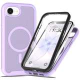 iPhone 17e / 16e EIDERWOOD Matte Hybrid Case with Screen Protector Frame - Purple
