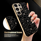 Samsung Galaxy S26 Ultra EIDERWOOD Hybrid Plastic Case with Flowers & Diamond Camera - Black