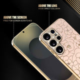 Samsung Galaxy S26 Ultra EIDERWOOD Hybrid Plastic Case with Flowers & Diamond Camera - Pink