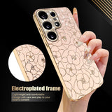 Samsung Galaxy S26 Ultra EIDERWOOD Hybrid Plastic Case with Flowers & Diamond Camera - Pink