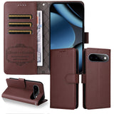 EIDERWOOD Google Pixel 11 / 11 Pro Flip Case - Card Holder & Wrist Strap - Brown