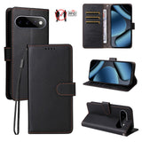 EIDERWOOD Google Pixel 11 / 11 Pro Flip Case - Card Holder & Wrist Strap - Black