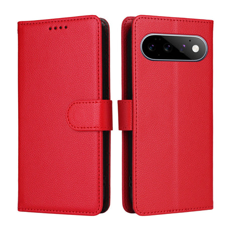 EIDERWOOD Google Pixel 11 / 11 Pro Flip Case - Card Holder & Wrist Strap - Red