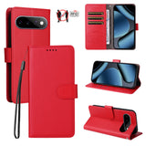 EIDERWOOD Google Pixel 11 / 11 Pro Flip Case - Card Holder & Wrist Strap - Red