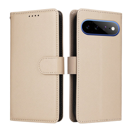 EIDERWOOD Google Pixel 11 Pro XL Flip Case - Card Holder & Wrist Strap - Beige