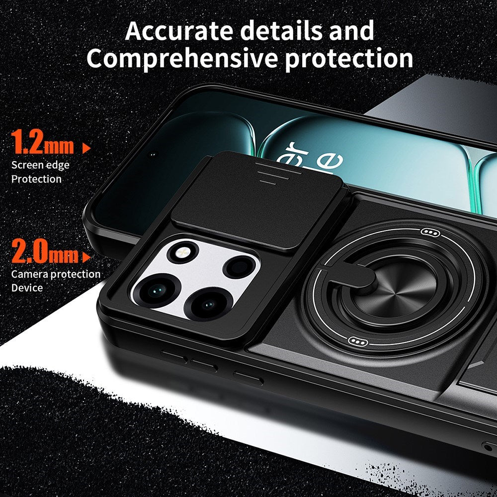 OnePlus Nord CE6 / Nord 6 EIDERWOOD Hybrid Tough Case with Kickstand & Cam Slider - MagSafe Compatible - Silver