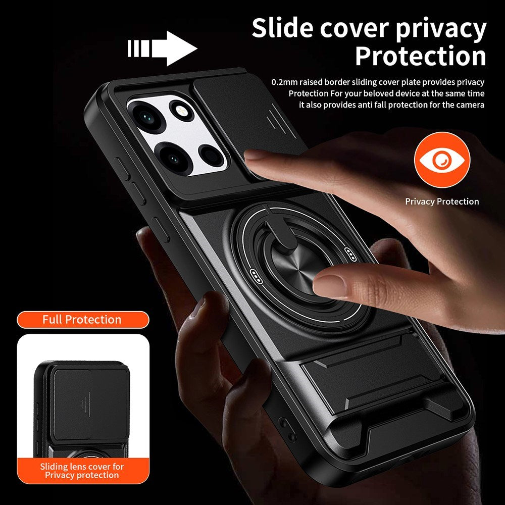 OnePlus Nord CE6 / Nord 6 EIDERWOOD Hybrid Tough Case with Kickstand & Cam Slider - MagSafe Compatible - Orange