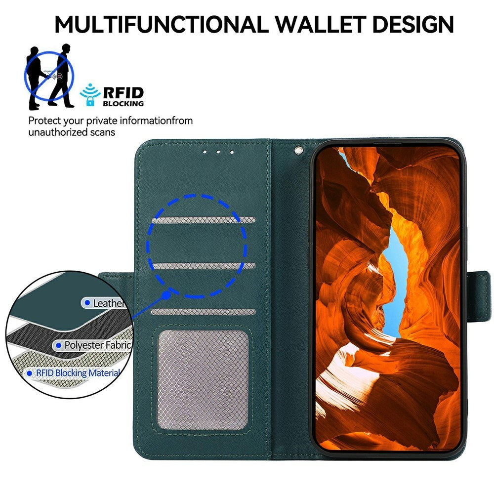 EIDERWOOD Google Pixel 11 Pro XL Flip Case with RFID Blocker & Card Holder - Dark Green