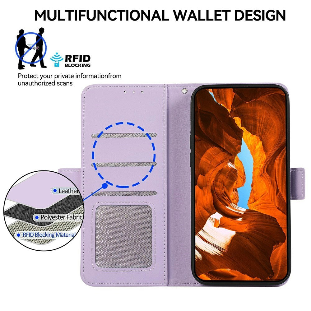 EIDERWOOD Google Pixel 11 Pro XL Flip Case with RFID Blocker & Card Holder - Purple