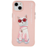 iPhone 14 Plus Plastic Hybrid Case with Motif - Street Cat