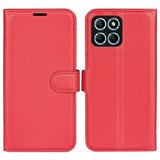 EIDERWOOD Honor X8 (5G) Faux Leather Flip Case with Cardholder & Stand Function - Red