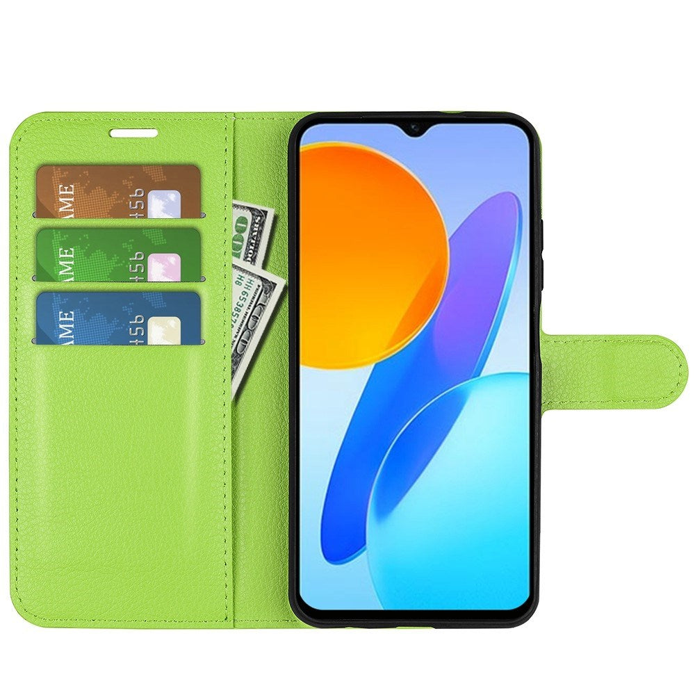 EIDERWOOD Honor X8 (5G) Faux Leather Flip Case with Cardholder & Stand Function - Green