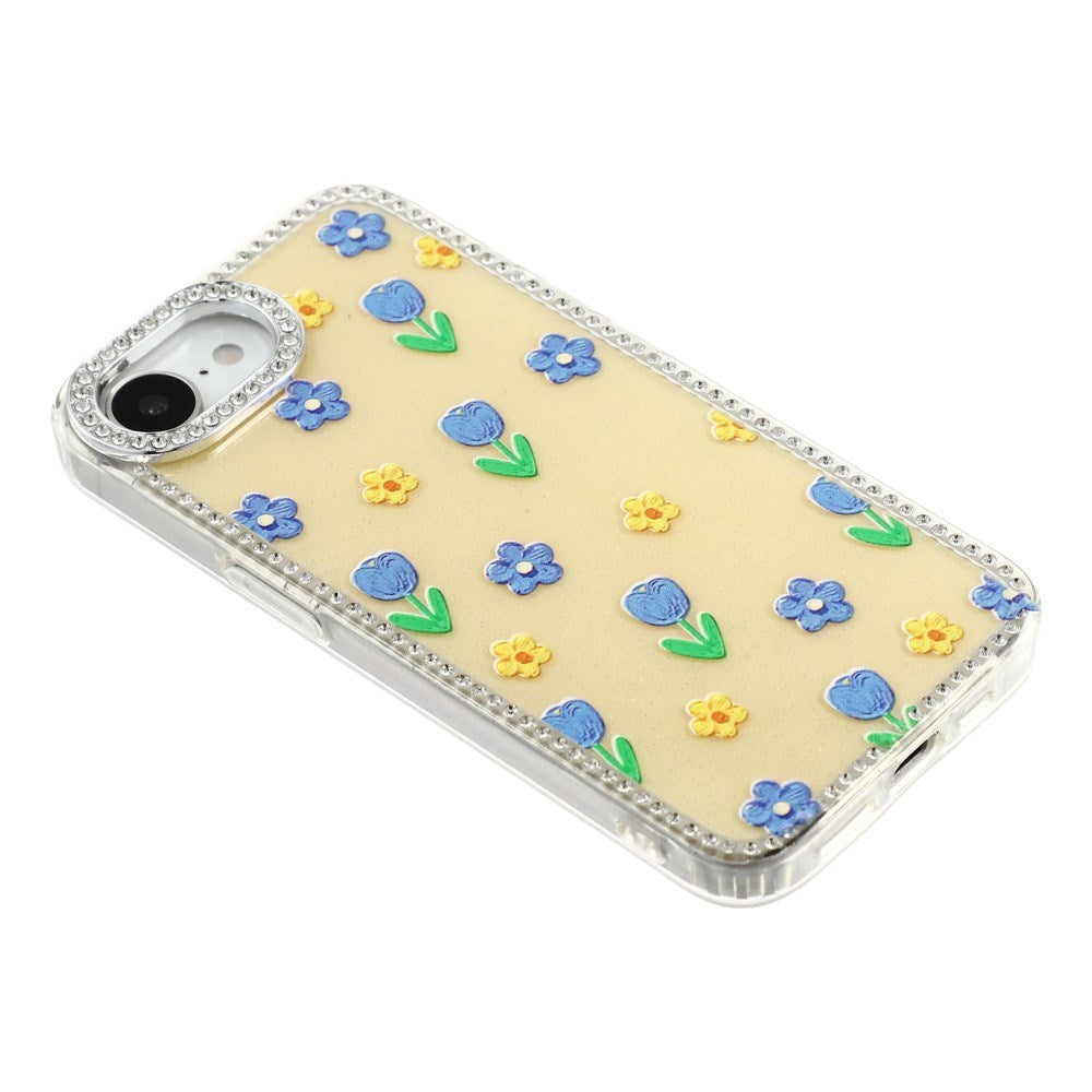 iPhone 17e / 16e EIDERWOOD Hybrid Case with Rhinestone & Floral Design - Yellow / Tulips