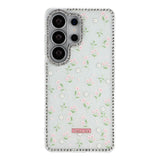 Samsung Galaxy S26 Ultra EIDERWOOD Hybrid Case with Rhinestone & Floral Design - White / Spring Flowers