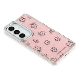 Samsung Galaxy S26 EIDERWOOD Hybrid Case with Rhinestone & Floral Design - Pink / Flowers