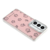 Samsung Galaxy S26 EIDERWOOD Hybrid Case with Rhinestone & Floral Design - Pink / Flowers