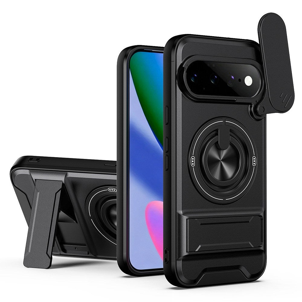Google Pixel 11 / 11 Pro EIDERWOOD Hybrid Tough Case with Kickstand & Cam Slider - MagSafe Compatible - Black