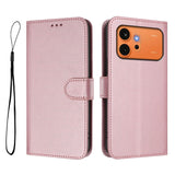 Honor 600 / 600 Pro EIDERWOOD Faux Leather Flip Case with Strap - Pink