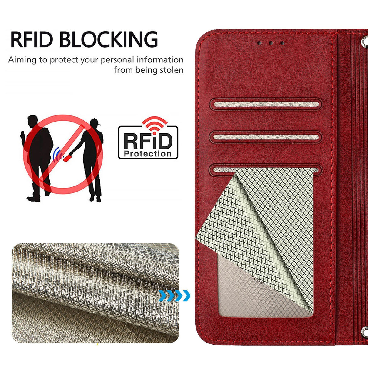 Honor 600 / 600 Pro EIDERWOOD Faux Leather Flip Case with Strap - Red