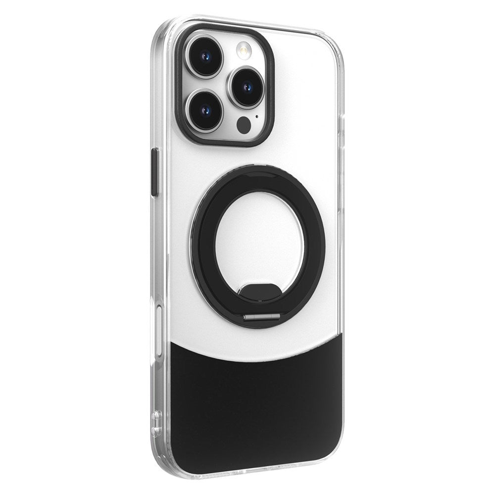 iPhone 15 Pro EIDERWOOD Hybrid Case with Stand Function - MagSafe Compatible - Transparent / Black