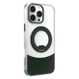 iPhone 15 EIDERWOOD Hybrid Case with Stand Function - MagSafe Compatible - Transparent / Green