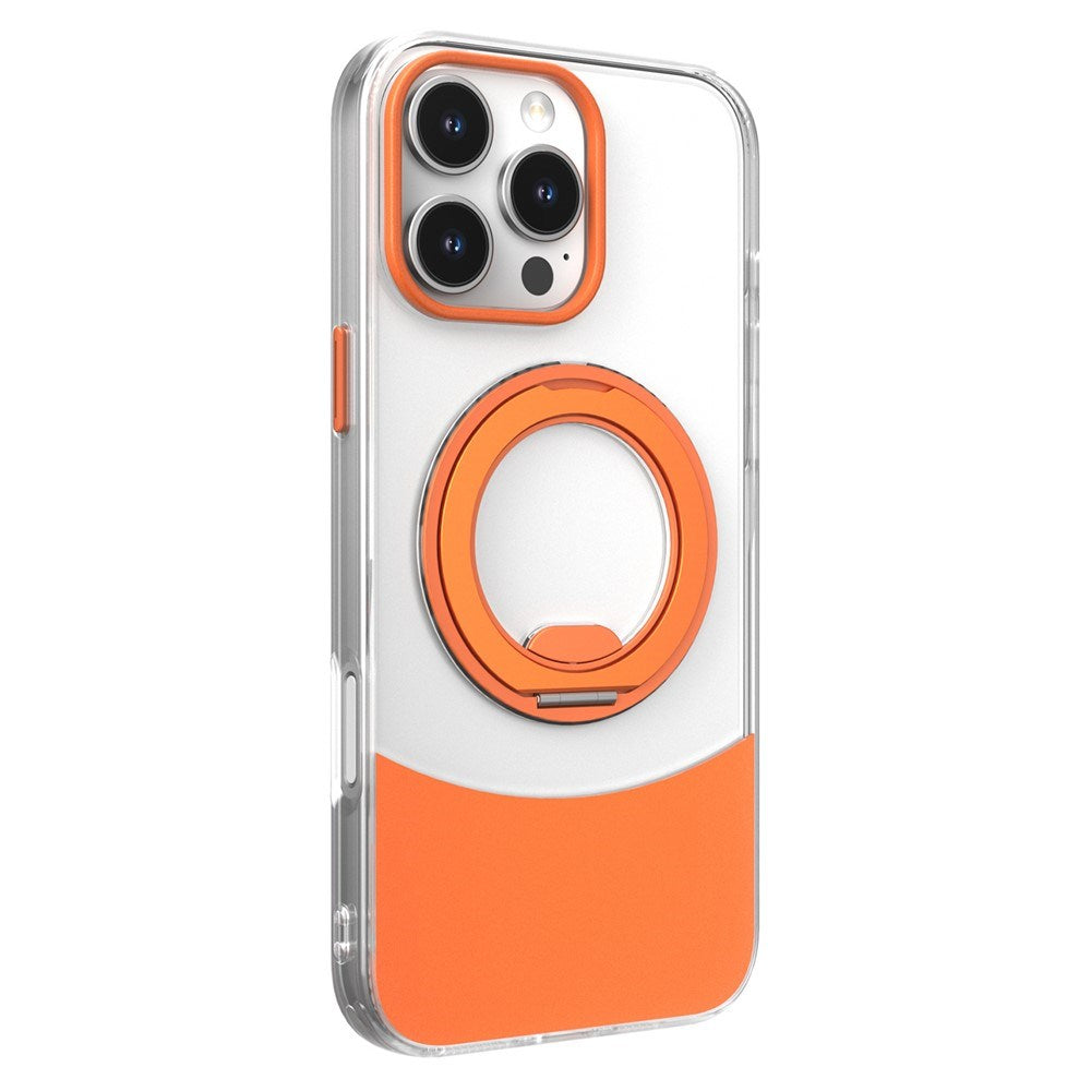 iPhone 13 Pro EIDERWOOD Hybrid Case with Stand Function - MagSafe Compatible - Transparent / Orange