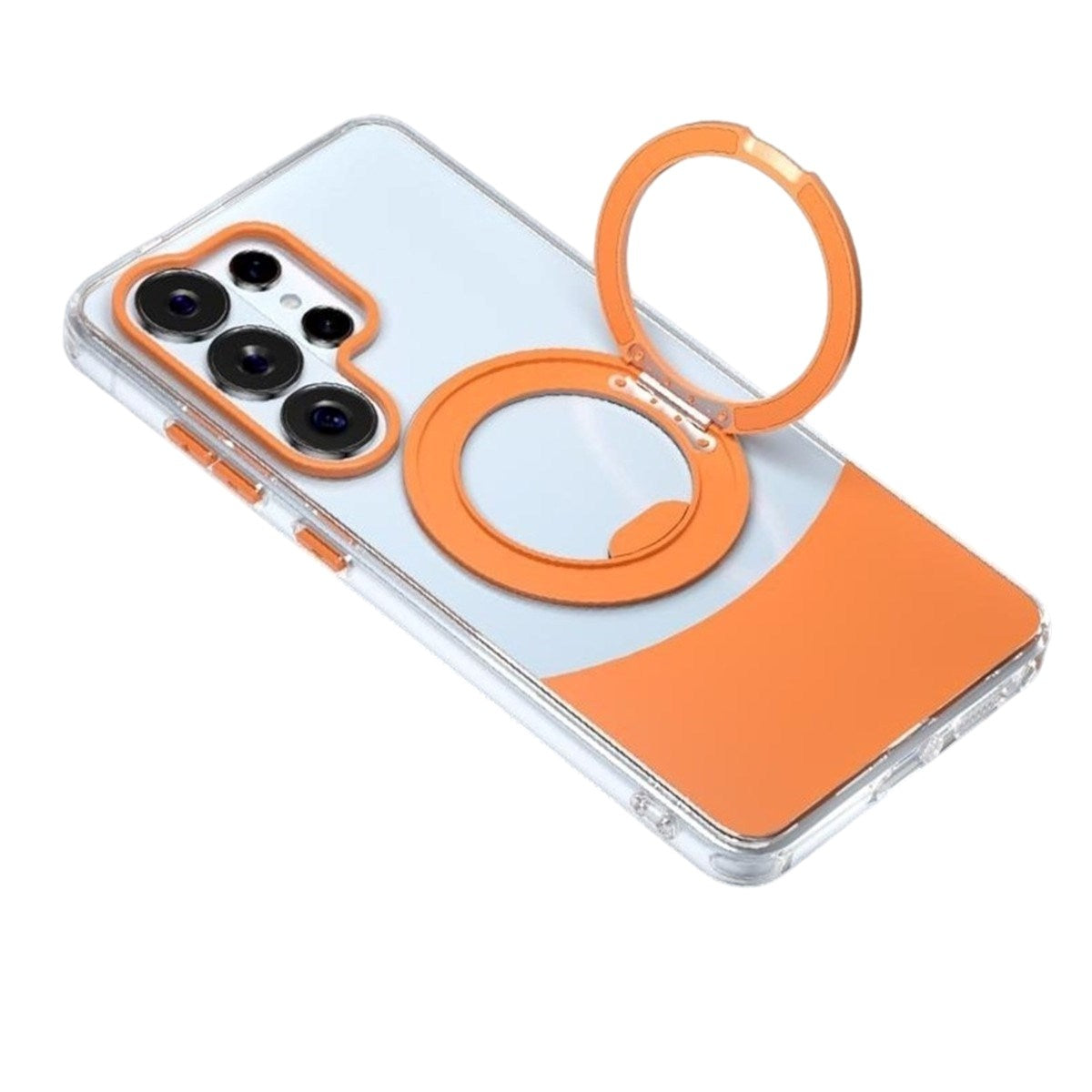Samsung Galaxy S26 Ultra EIDERWOOD Hybrid Case with Stand Function - MagSafe Compatible - Transparent / Pink