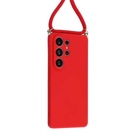 Samsung Galaxy S26 Ultra EIDERWOOD Lined Flexible Plastic Case w. Strap - Red