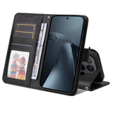 Xiaomi 17T EIDERWOOD Faux Leather Flip Case with Strap - Black