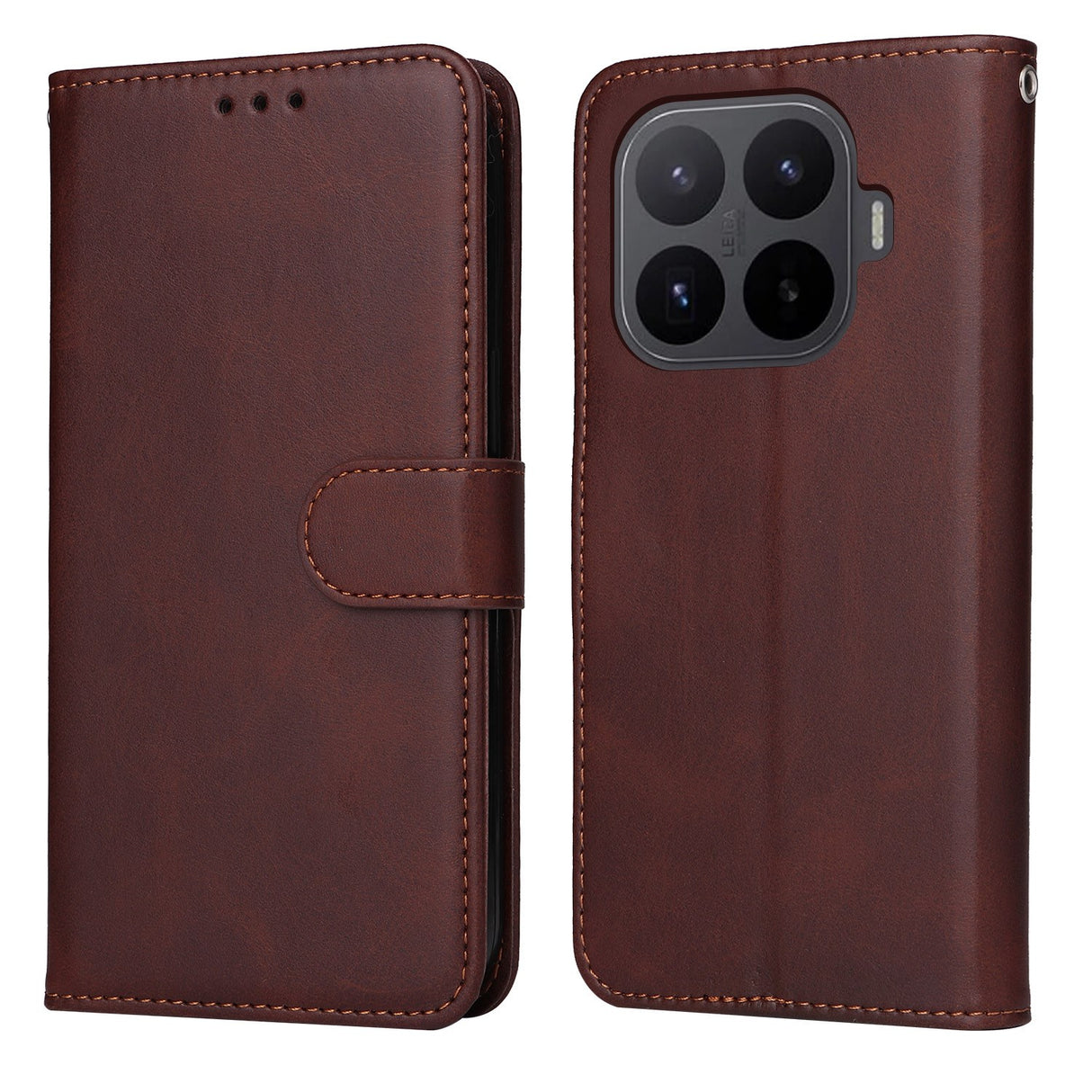 Xiaomi 17T EIDERWOOD Faux Leather Flip Case with Strap - Brown