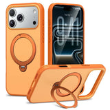 iPhone 18 Pro / 17 Pro EIDERWOOD Hybrid Plastic Case w. Rotating Kickstand - MagSafe Compatible - Orange