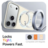 iPhone 18 Pro / 17 Pro EIDERWOOD Hybrid Plastic Case w. Rotating Kickstand - MagSafe Compatible - White