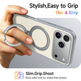 iPhone 18 Pro / 17 Pro EIDERWOOD Hybrid Plastic Case w. Rotating Kickstand - MagSafe Compatible - White