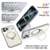 iPhone 18 Pro / 17 Pro EIDERWOOD Hybrid Plastic Case w. Rotating Kickstand - MagSafe Compatible - White