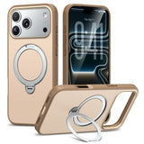 iPhone 18 Pro / 17 Pro EIDERWOOD Hybrid Plastic Case w. Rotating Kickstand - MagSafe Compatible - Beige