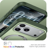 iPhone 18 Pro / 17 Pro EIDERWOOD Hybrid Plastic Case w. Rotating Kickstand - MagSafe Compatible - Green